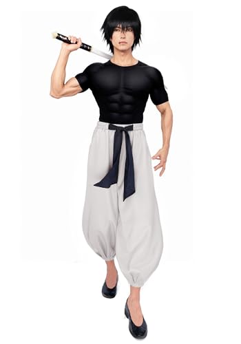 DAZCOS Toji Fushiguro Cosplay-Kostüm, Herren, US-Größe, dehnbares Oberteil, Hose, Outfit (XXL) von DAZCOS