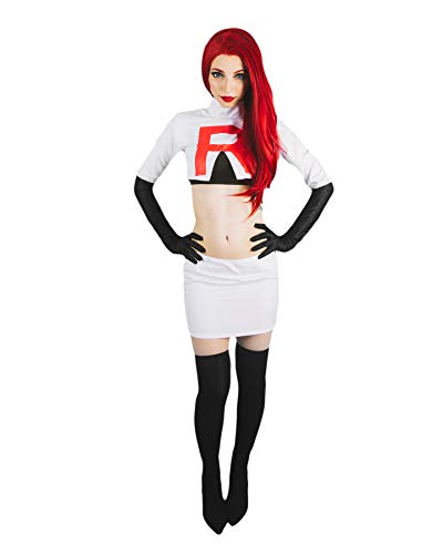 DAZCOS Women US Szie Team Rocket Jesse Printed R Cosplay Costume (Medium) White von DAZCOS