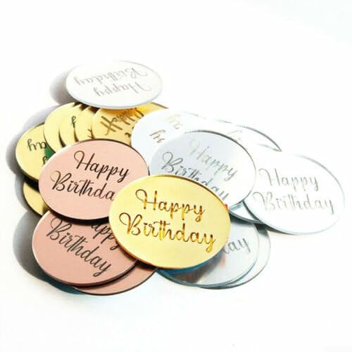 Cupcake-Scheiben für Geburtstag, Acryl, Roségold, Party, Feier, 5 Stück Roségold, 10 Stück Cupcake-Scheiben für Geburtstag, Acryl, Roségold, Party, Feier, 5 Stück Roségold, 10 Stück von DAZZLEEX