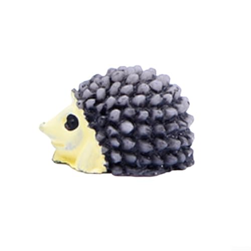 DAZZLEEX Mini Igel Puppe Ideal für DIY Flaschendekoration und ökologische Landschaft (Grau) von DAZZLEEX