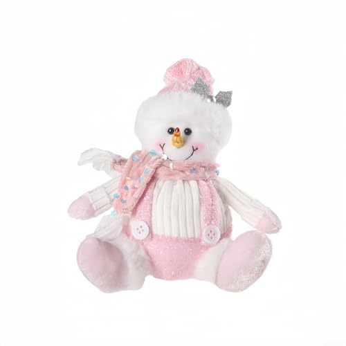 Entzückende 25 cm große Weihnachtsdekor-Puppe, weicher Weihnachtsmann und Elch, perfekt für jedes Thema (Schneemann) von DAZZLEEX
