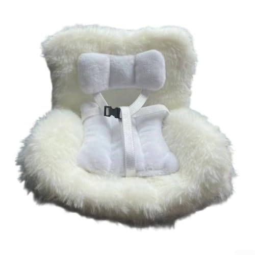 Plüschpuppen-Sicherheits-Autositz mit Clip für Lüftungsschlitze, verbessert den Reisekomfort Ihrer Puppe (Beige) von DAZZLEEX