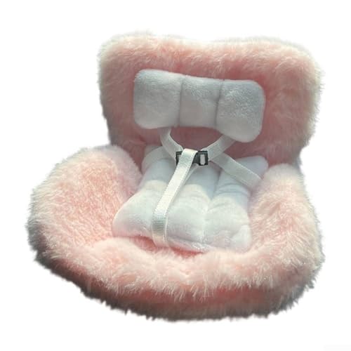 Plüschpuppen-Sicherheits-Autositz mit Clip für Lüftungsschlitze, verbessert den Reisekomfort Ihrer Puppe (Rosa) von DAZZLEEX