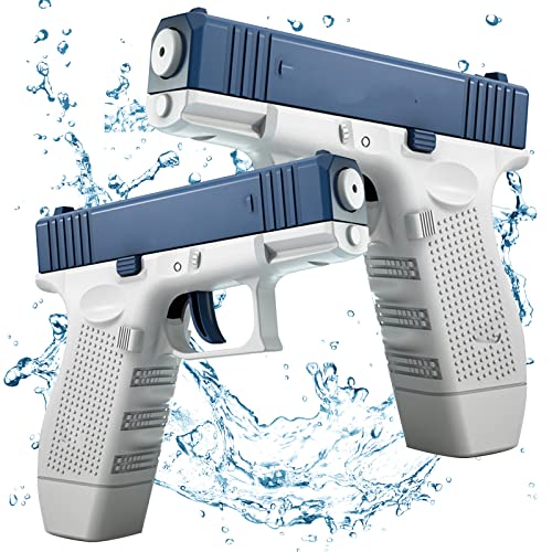 2 Stück Wasserpistole Spielzeug für Kinder,Mini ,Wasser Spritzpistole Kunststoff,Premium Set,kleine ,Outdoor Aktivität Wasserkampf(Blau Small) von DAZZTIME