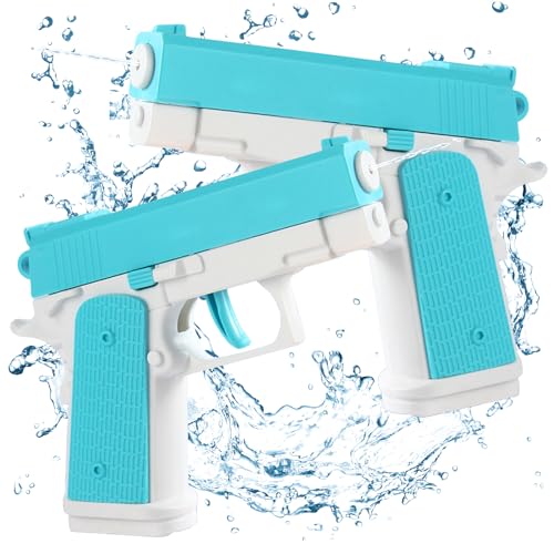 2 Stück Wasserpistole Spielzeug für Kinder,Mini Wasserpistolen,Wasserpistole mit großer Reichweite,Premium Wasserpistolen Set,für Sport,Pools,Strände und Wasserschlachten im Freien von DAZZTIME