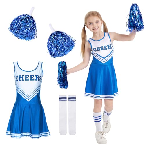 DAZZTIME Cheerleader Kostüm Kinder,Cheerleader Kostüm Damen,Cheerleadering Outfit Mädchen,Kinderkostüm Cheerleader,Kinder Cheer Outfit mit Pompoms Socken,für Karneval Halloween,Fasching,Mottoparty. DAZZTIME Cheerleader Kostüm Kinder,Cheerleader Kostüm Damen,Cheerleadering Outfit Mädchen,Kinderkostüm Cheerleader,Kinder Cheer Outfit mit Pompoms Socken,für Karneval Halloween,Fasching,Mottoparty. von DAZZTIME