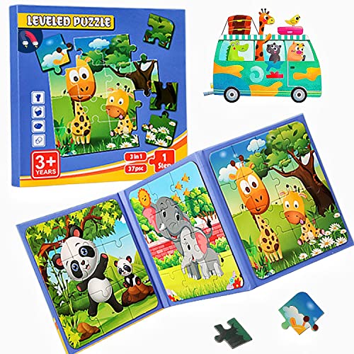 Kinderpuzzle,Magnet Puzzle,Tier Puzzle für Kinder,Reisespiele Kinder ab 3 Pädagogisches Puzzles,Pädagogisches Spielzeug,Lernspielzeug für Kinder 3 4 5 Jahren,Geschenk und Spiele für Kinder（B） von DAZZTIME