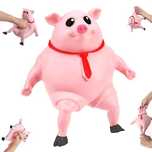 Schwein Stressspielzeug,Stressbälle Süßes Rosa Schweinchen,Schweine-Quetschspielzeug,Soft Squeeze Stressabbau Spielzeug,Ensorisches Fidget-Spielzeug für Jungen und Mädchen von DAZZTIME