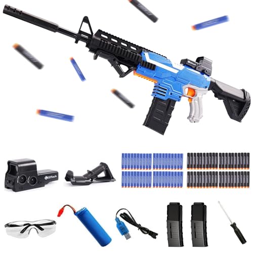 Spielzeug Pistole Kinder,Motorisierter Blaster,Automatisch Blaster Gun Sniper 100 Darts mit 2 Magazine,Spielzeug-Schaumstoff-Blaster,für Jungen Mädchen 6-12 Jahre alt Kinder. Spielzeug Pistole Kinder,Motorisierter Blaster,Automatisch Blaster Gun Sniper 100 Darts mit 2 Magazine,Spielzeug-Schaumstoff-Blaster,für Jungen Mädchen 6-12 Jahre alt Kinder. von DAZZTIME