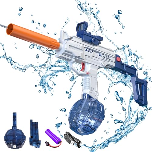 Wasserpistole Elektrisch,Elektrische Wasserpistole für Erwachsene,8-10 M Großer Reichweite Wasserpistole Spielzeug,Wasserpistole Spielzeug für Kinder,Sommer Partys Schwimmbad. von DAZZTIME