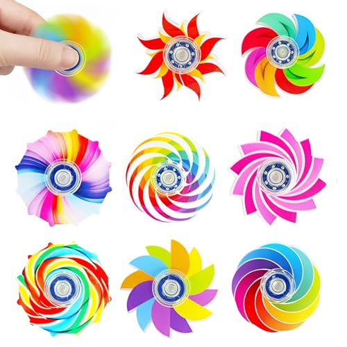 DBAILY 9 Stück Fidget Spinner, Spinner für Kinder Erwachsene, Anti Stress Spielzeug für Kinder Erwachsene, Fidget Toys, Coole Sachen für Jungs, Mitgebsel Kindergeburtstag(Stochastisch) von DBAILY