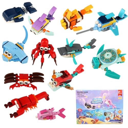 DBALL 12 Arten Von Meerestieren Mikro Blöcke Set Mini Bricks Lernspielzeug Mini-Klemmbausteine Educational Toy Can Be Given as a Child Birthday r Ot Oher DBALL 12 Arten Von Meerestieren Mikro Blöcke Set Mini Bricks Lernspielzeug Mini-Klemmbausteine Educational Toy Can Be Given as a Child Birthday r Ot Oher von DBALL