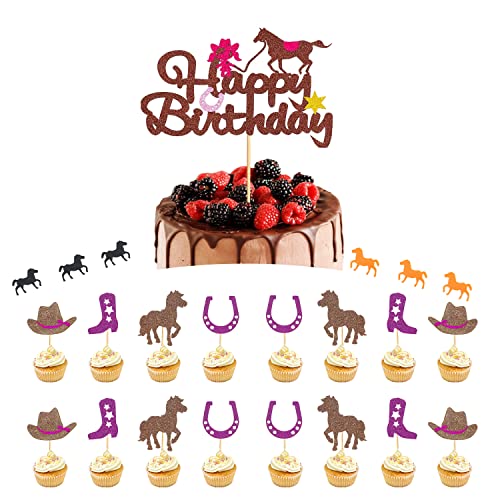 DBALL 17 Stück Tortendeko Pferd Geburtstagsdeko Toppers Partybedarf Set Glitter Pink Cupcake mit Pony Pailletten für kindergeburtstag Horse Racing Theme Parties Decoration DBALL 17 Stück Tortendeko Pferd Geburtstagsdeko Toppers Partybedarf Set Glitter Pink Cupcake mit Pony Pailletten für kindergeburtstag Horse Racing Theme Parties Decoration von DBALL