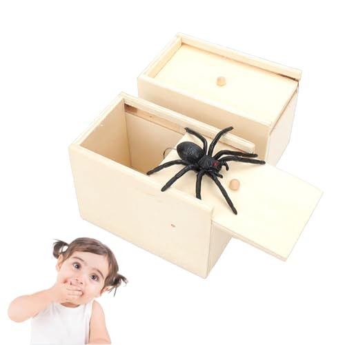 DBALL 2 Stücke Spinne In Box Überraschung Prank Box Holz Streich Spinne Scare Box Witz Spielzeug Spinnen Prank Box Party Scherzartikel für Kinder und Erwachsene DBALL 2 Stücke Spinne In Box Überraschung Prank Box Holz Streich Spinne Scare Box Witz Spielzeug Spinnen Prank Box Party Scherzartikel für Kinder und Erwachsene von DBALL