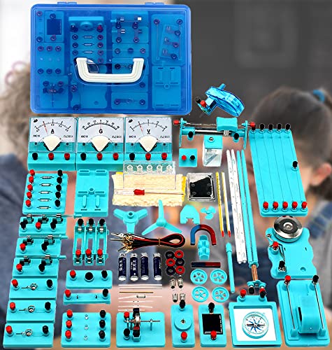 Physik Elektrizität und Magnetismus Experimente Kit, Physik Baukasten Elektrobaukasten für Kinder, Physik Elektrizität Schaltungen Set mit Englischer Anleitung von DBMGB