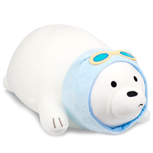 DBPBToU 35/50/70/90cm Eisbär Kuscheltier Kissen, Wildtiere kuschelkissen Kinder, Eisbär Kuscheltier Kissen kuscheltiere Plüschtiergeschenke für Jungen und Mädchen (50CM) von DBPBToU