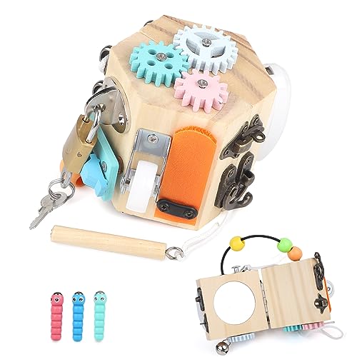 DBREAKS Busy Board Baby, 13 in 1 Busy Activity Cube, Motorikwürfel Montessori Lernspielzeug, Fidget Cube Stresswürfel, Aktivitätswürfel Spielzeug, Beschäftigter Würfel Motorikspielzeug für Kinder 3+ DBREAKS Busy Board Baby, 13 in 1 Busy Activity Cube, Motorikwürfel Montessori Lernspielzeug, Fidget Cube Stresswürfel, Aktivitätswürfel Spielzeug, Beschäftigter Würfel Motorikspielzeug für Kinder 3+ von DBREAKS