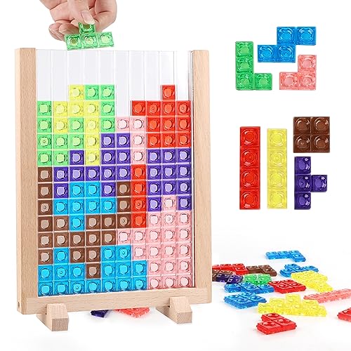 DBREAKS Tetris Spielzeug, 3D transparentes Gehirn Spielzeug, Montessori Puzzle Spielzeug, IQ Puzzle, Tetris Puzzle Lernspielzeug für Kinder, Geschenk für Jungen und Mädchen ab 6 Jahren von DBREAKS