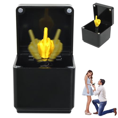 Schwarz-goldener Mittelfinger in einer Box, Weihnachtsüberraschung Mittelfinger-Geschenk, Fingerüberraschungs-Geschenkbox, Überraschungsstreich, Pop-Up-Geschenk, 3D-gedruckte Mittelfinger-Box für Schwarz-goldener Mittelfinger in einer Box, Weihnachtsüberraschung Mittelfinger-Geschenk, Fingerüberraschungs-Geschenkbox, Überraschungsstreich, Pop-Up-Geschenk, 3D-gedruckte Mittelfinger-Box für von DBTW
