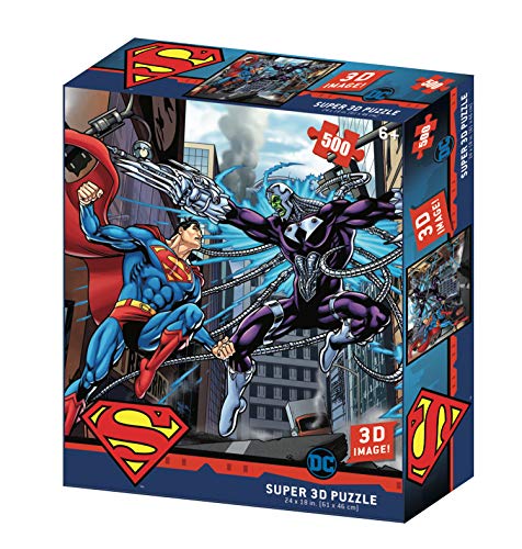 DC Comic SM32522 Superman vs Electro Puzzle mit 3D-Effekt, Mehrfarbig von DC Comics