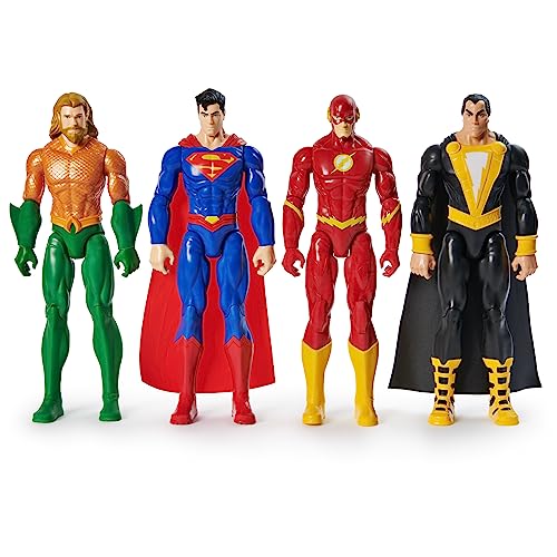 DC Comics, Aquaman, Superman, The Flash, Black Adam, 30,5 cm Actionfiguren, Superhelden-Spielzeug, Sammelfiguren, Superhelden-Spielzeug, für Jungen und Mädchen, ab 3 Jahren, 4 Stück DC Comics, Aquaman, Superman, The Flash, Black Adam, 30,5 cm Actionfiguren, Superhelden-Spielzeug, Sammelfiguren, Superhelden-Spielzeug, für Jungen und Mädchen, ab 3 Jahren, 4 Stück von DC Comics