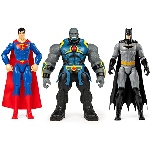 DC Comics Batman - Pack 3 Figuren 30 cm Batman/Superman/Darkseid Mit Gelenken - Abenteuer des Maskierten Mannes - Spielzeug für Kinder ab 3 Jahren von DC Comics