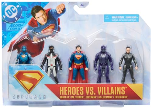 DC Comics Superman - Geschenkset mit 5 Action-Figuren zum Sammeln, 8 cm, Spielzeug für Kinder ab 4 Jahren von DC Comics