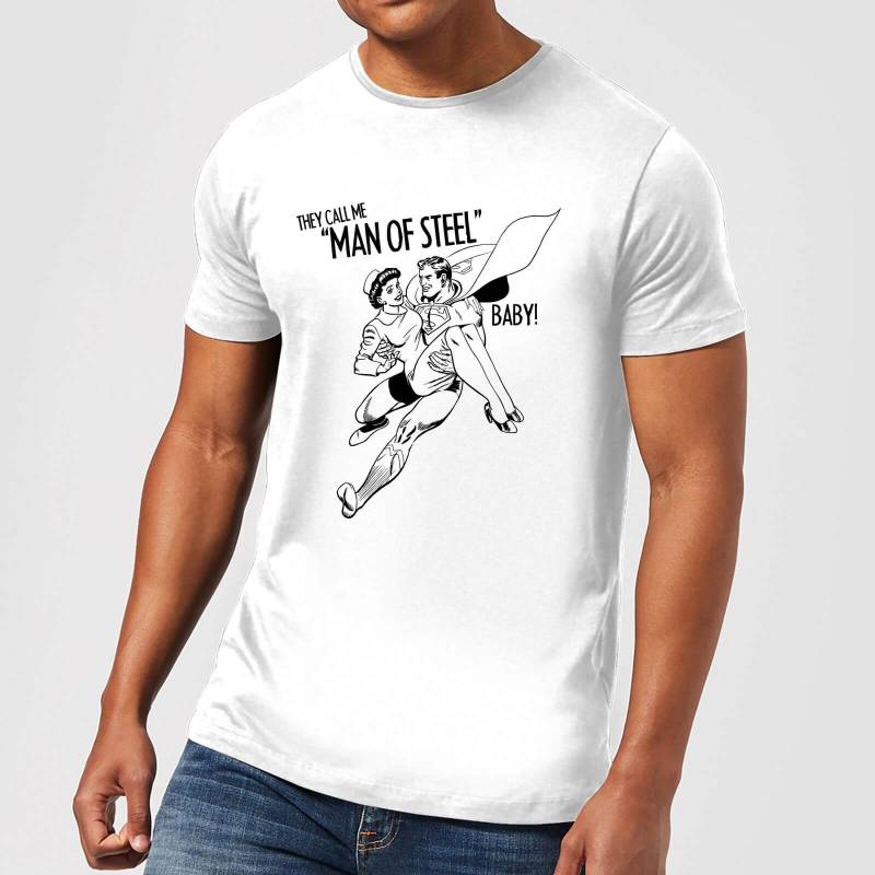 DC Comics Superman Valentines Steel Baby T-Shirt - Weiß - XXL von DC Comics