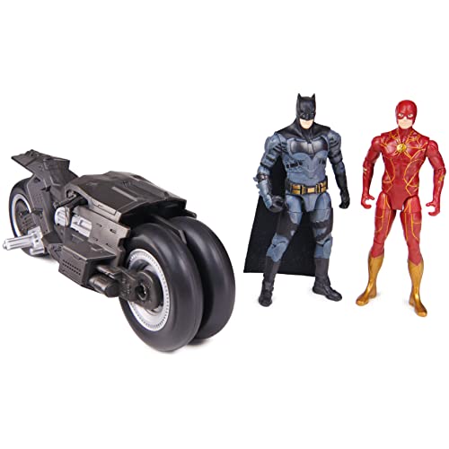 DC Comics The Flash – Batcycle Pack + 2 Figuren, 10 cm – Fahrzeug + bewegliche Figuren – erleben Sie die Abenteuer der Superhelden Batman und Flash – Film The Flash – Spielzeug für Kinder ab 3 Jahren DC Comics The Flash – Batcycle Pack + 2 Figuren, 10 cm – Fahrzeug + bewegliche Figuren – erleben Sie die Abenteuer der Superhelden Batman und Flash – Film The Flash – Spielzeug für Kinder ab 3 Jahren von DC Comics