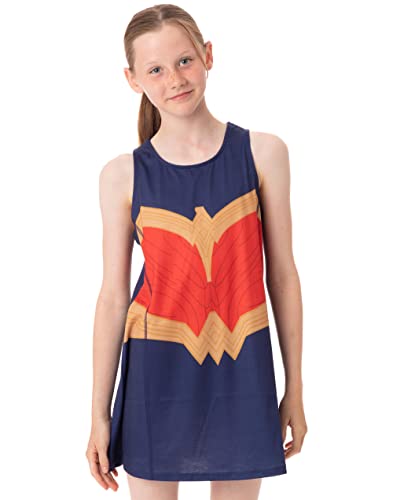 DC Comics Wonder Frau Kleid Cosplay Mädchen Kinder Rot oder Blau Dress Up Outfit 13-14 Jahre von DC Comics