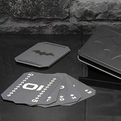 Offizielle Batman-Spielkarten - 52 Schläger-Logo-Karten mit 2 Jokers und Karte Zinn von DC Comics