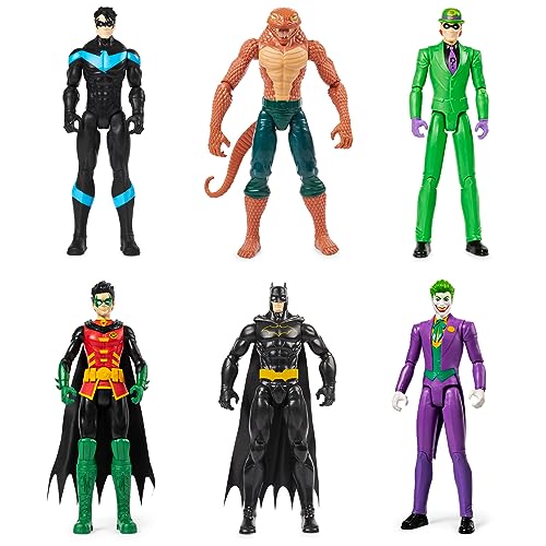 DC Comics - Batman 6er Actionfiguren 30 cm inklusive Batman Robin Nightwing The Joker The Riddler und Copperhead von DC