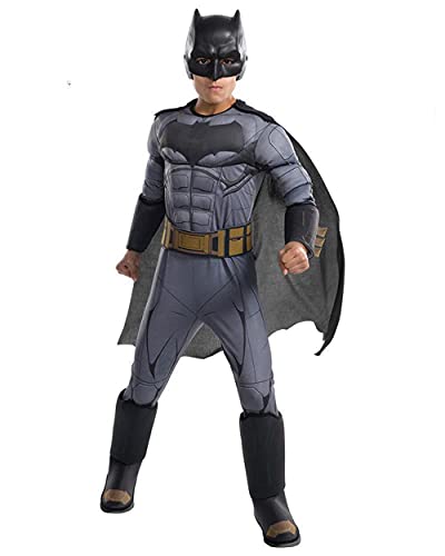 Rubies Justice League Deluxe Batman Kostüm für Jungen, Größe S, Schwarz und Grau von Rubies