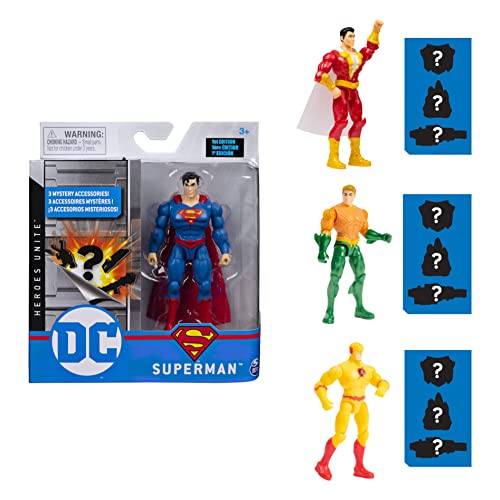 DC 10cm-Actionfigur mit Missionskarte und 3 geheimen Ausrüstungsteilen - unterschiedliche Varianten von DC Comics