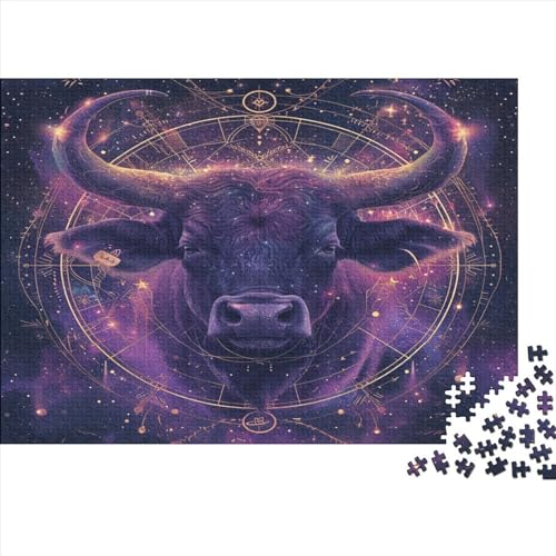 Stier Puzzle 1000 Teile Puzzles Für Erwachsene Lernspiel Herausforderungsspielzeug 1000-teilige Puzzlespiel Für Erwachsene Kinder Puzzel 1000pcs (75x50cm) von DCABEIOOE