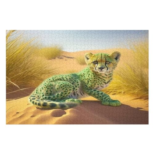 1000 Teile Puzzle Für Jugendliche,Leopard Puzzles,Erwachsenenpuzzle,Holzpuzzles,Dekompressionsspiel,Spielzeugpuzzles （75×50cm） von DCCCY