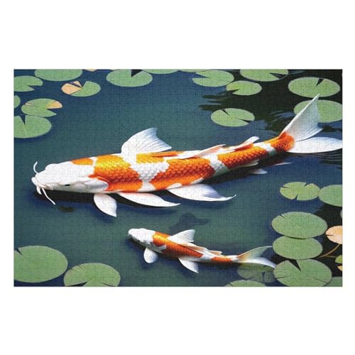 1000 Teile Puzzle Für Jungen Und Mädchen, Standard-Puzzles Goldfisch, Familienspiele, （75×50cm） von DCCCY