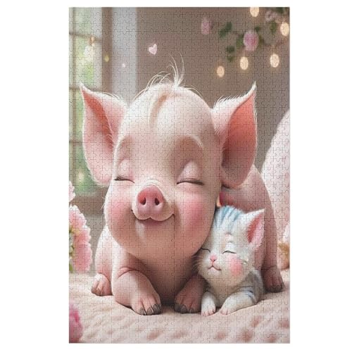 1000-teiliges Puzzle Für Erwachsene, Cute Schwein Holzpuzzle, Gehirn-Herausforderung,Puzzles Spielzeugspiel 78×53cm 1000-teiliges Puzzle Für Erwachsene, Cute Schwein Holzpuzzle, Gehirn-Herausforderung,Puzzles Spielzeugspiel 78×53cm von DCCCY