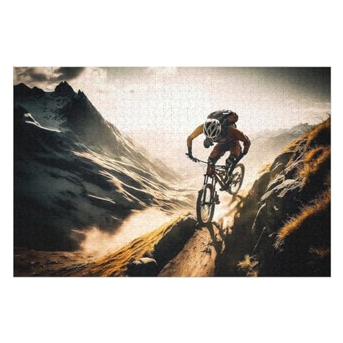 1000-teiliges Puzzle Für Erwachsene, Mountainbike Holzpuzzle, Gehirn-Herausforderung,Puzzles Spielzeugspiel （75×50cm） von DCCCY