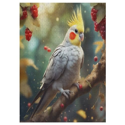 300-teiliges Puzzles, White Papagei -Puzzle Für Erwachsene Kinder,Holzbrettpuzzle,Erwachsenenpuzzles,Geschenke 42×30cm von DCCCY