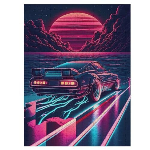 500-teiliges Puzzles, Sports Car -Puzzle Für Erwachsene Kinder,Holzbrettpuzzle,Erwachsenenpuzzles,Geschenke 55×41cm von DCCCY
