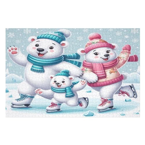 Bär Puzzles 1000 Teile Erwachsener Kniffel Spaß Für Die Ganze Familie, Holzpuzzle Kinder Erwachsene, Impossible Puzzle Schwer （75×50cm） von DCCCY