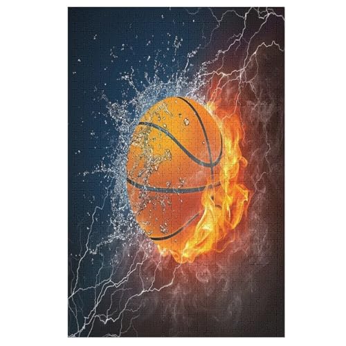 Basketball -Puzzle, 1000 Teile,Holzpuzzle Für Erwachsene Kinder, Lustiges Spielzeug, Denkspiel, Bildungsspiel, 78×53cm von DCCCY