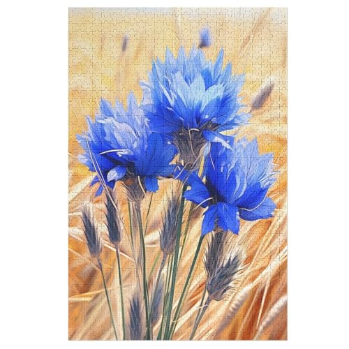 Blume 1000 Teile Puzzles, Wood Craft, Hochwertiges Modernes Puzzle, DIY, Für Erwachsene Und Kinder Ab 12 Jahren, 78×53cm von DCCCY