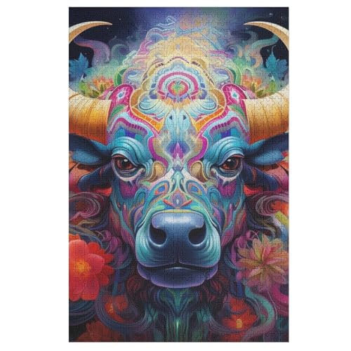 Büffel Holzpuzzle 1000 Teile Klassische Puzzles Erwachsene Kinder Puzzle DIY Kit Holzspielzeug Einzigartiges Geschenk 78×53cm Büffel Holzpuzzle 1000 Teile Klassische Puzzles Erwachsene Kinder Puzzle DIY Kit Holzspielzeug Einzigartiges Geschenk 78×53cm von DCCCY