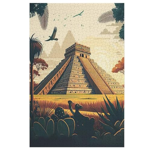 Chichen Itza Puzzle 1000 Teile, Holzpuzzle Herausforderndes Geschicklichkeitsspiel Für Die Ganze Familie, Kinder Erwachsenenpuzzle Ab 12 Jahren 78×53cm Chichen Itza Puzzle 1000 Teile, Holzpuzzle Herausforderndes Geschicklichkeitsspiel Für Die Ganze Familie, Kinder Erwachsenenpuzzle Ab 12 Jahren 78×53cm von DCCCY