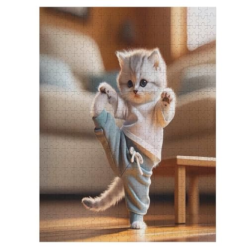 Cute Katze 500 Teile Premium-Puzzles Für Erwachsene Kinder- Holzpuzzles Spaß Und Lernspiele - Perfekte Puzzle-Geschenke 55×41cm Cute Katze 500 Teile Premium-Puzzles Für Erwachsene Kinder- Holzpuzzles Spaß Und Lernspiele - Perfekte Puzzle-Geschenke 55×41cm von DCCCY