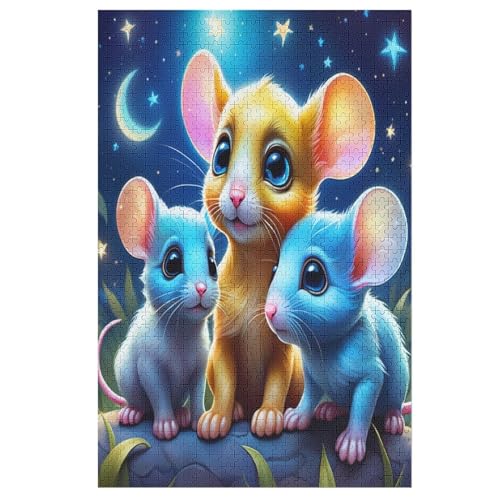 Cute Maus -Puzzle, 1000 Teile,Holzpuzzle Für Erwachsene Kinder, Lustiges Spielzeug, Denkspiel, Bildungsspiel, 78×53cm Cute Maus -Puzzle, 1000 Teile,Holzpuzzle Für Erwachsene Kinder, Lustiges Spielzeug, Denkspiel, Bildungsspiel, 78×53cm von DCCCY
