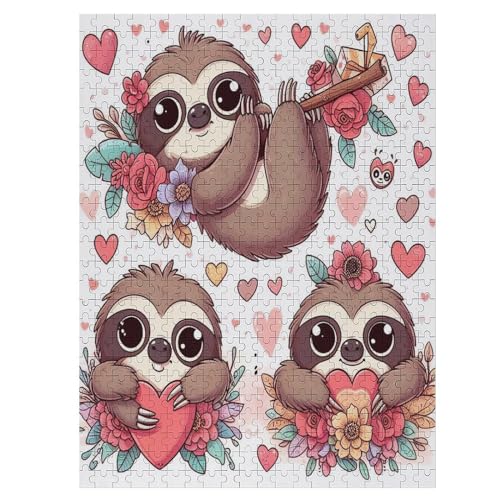 Cute Sloth Puzzle 500 Teile, Holzpuzzle Herausforderndes Geschicklichkeitsspiel Für Die Ganze Familie, Kinder Erwachsenenpuzzle Ab 12 Jahren 55×41cm Cute Sloth Puzzle 500 Teile, Holzpuzzle Herausforderndes Geschicklichkeitsspiel Für Die Ganze Familie, Kinder Erwachsenenpuzzle Ab 12 Jahren 55×41cm von DCCCY