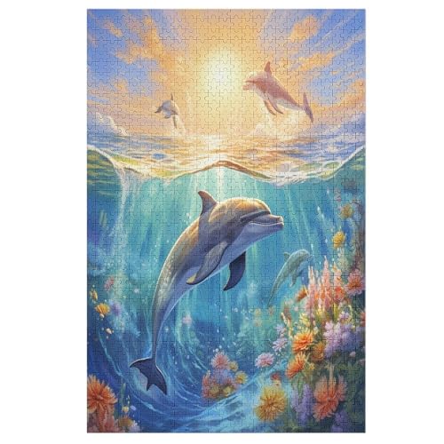 Delphins Puzzle Für Erwachsene 1000 Teile Premium Recyceltes Brett Zum Lernen, Lernspielzeug, Familienspiele Kinder Holzpuzzle 78×53cm Delphins Puzzle Für Erwachsene 1000 Teile Premium Recyceltes Brett Zum Lernen, Lernspielzeug, Familienspiele Kinder Holzpuzzle 78×53cm von DCCCY
